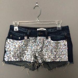 PINK sequin shorts